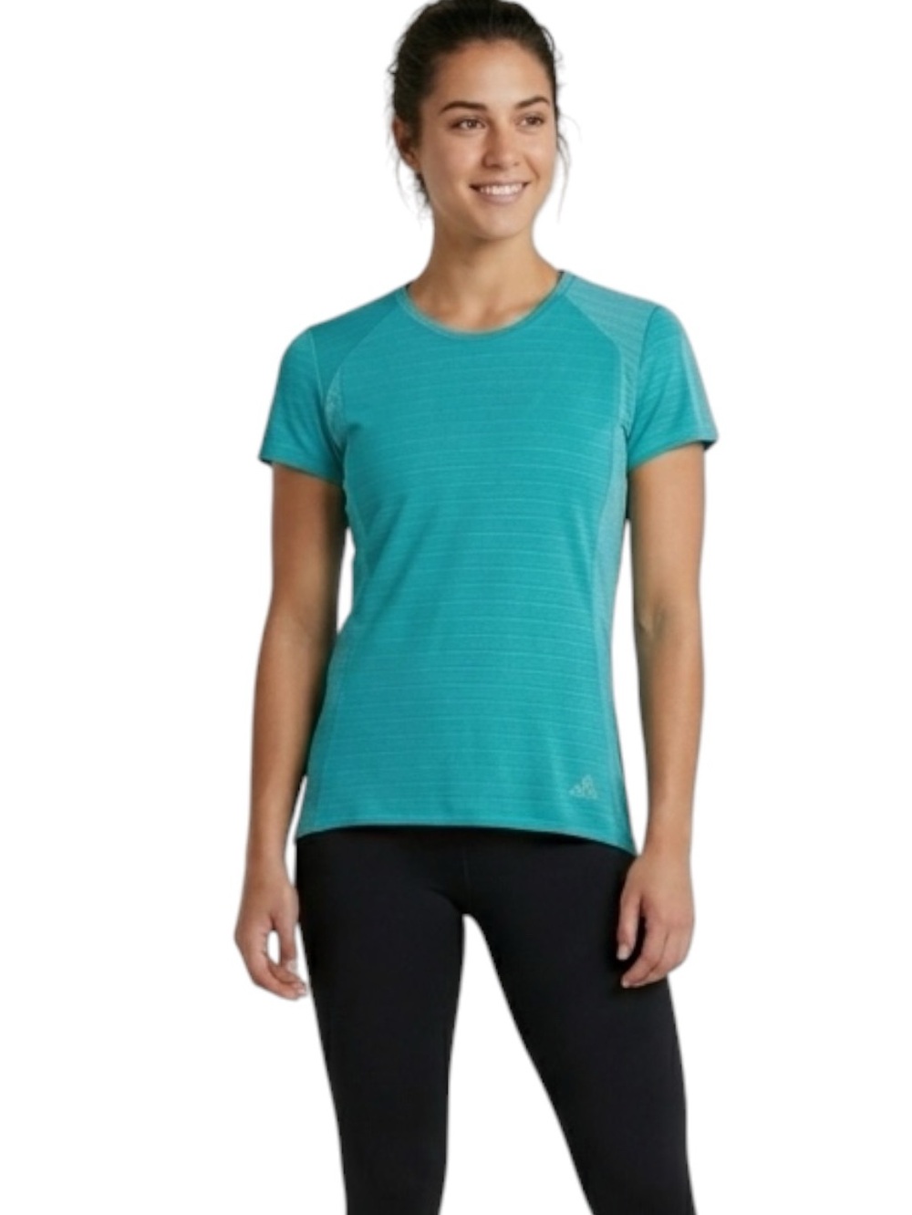 Adidas Climachill Energy Running Shirt Teal Green Size S EUC